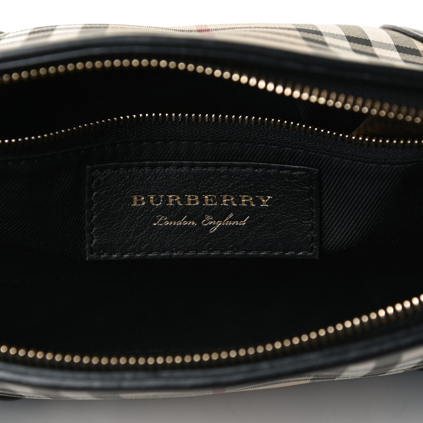 Horseferry Check Small Chichester Crossbody Clutch Bag Black