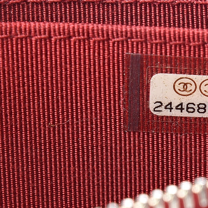 Chanel Caviar Quilted Zip Coin Purse Dark Red 7 of 8