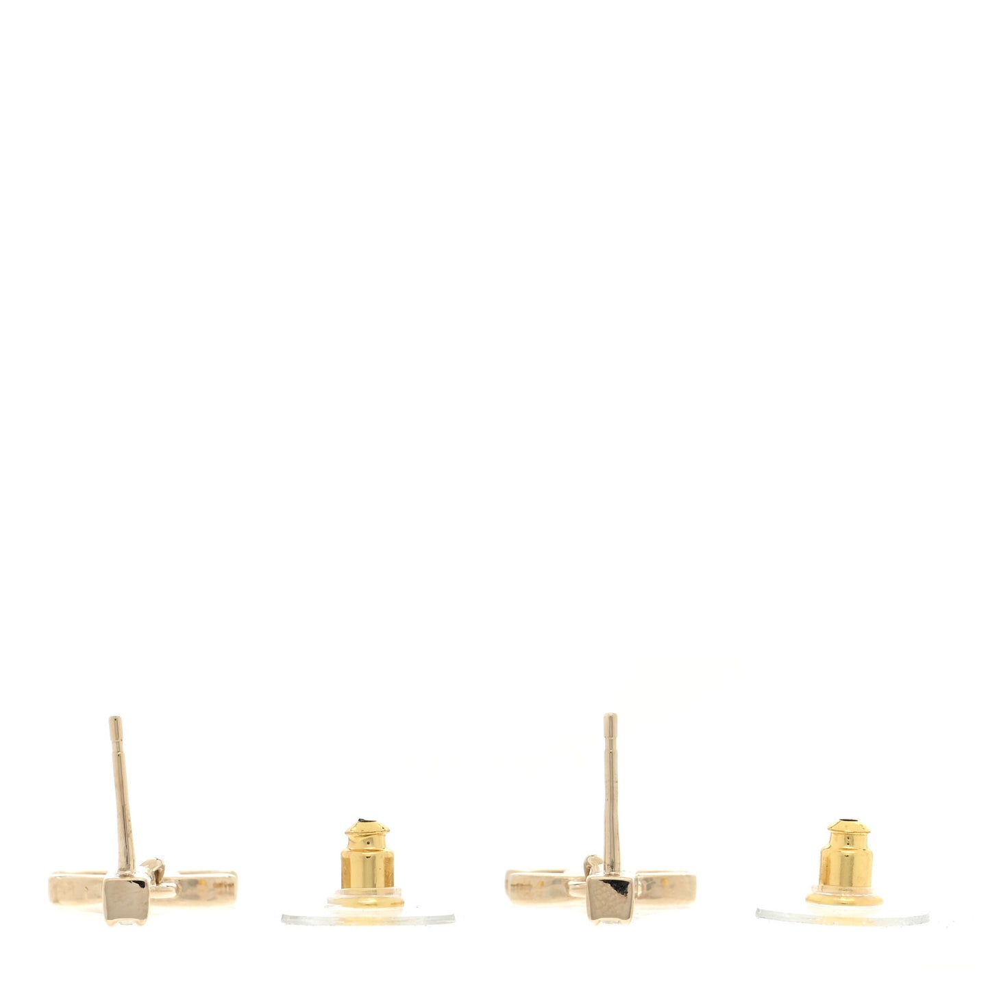 Crystal CC Drop Earrings Gold