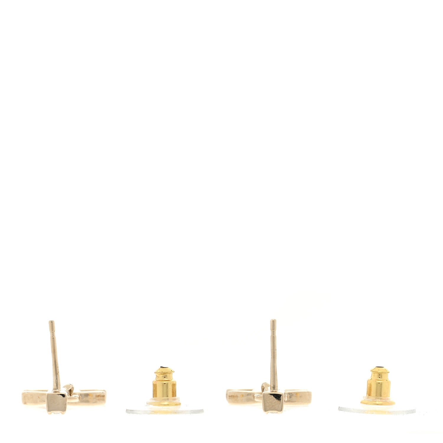 Chanel Crystal CC Drop Earrings Gold 3 of 4