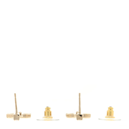 Chanel Crystal CC Drop Earrings Gold 3 of 4