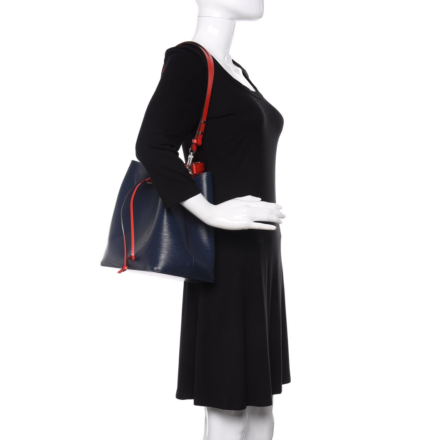 Louis Vuitton Epi Neonoe Indigo Coquelicot 2 of 15