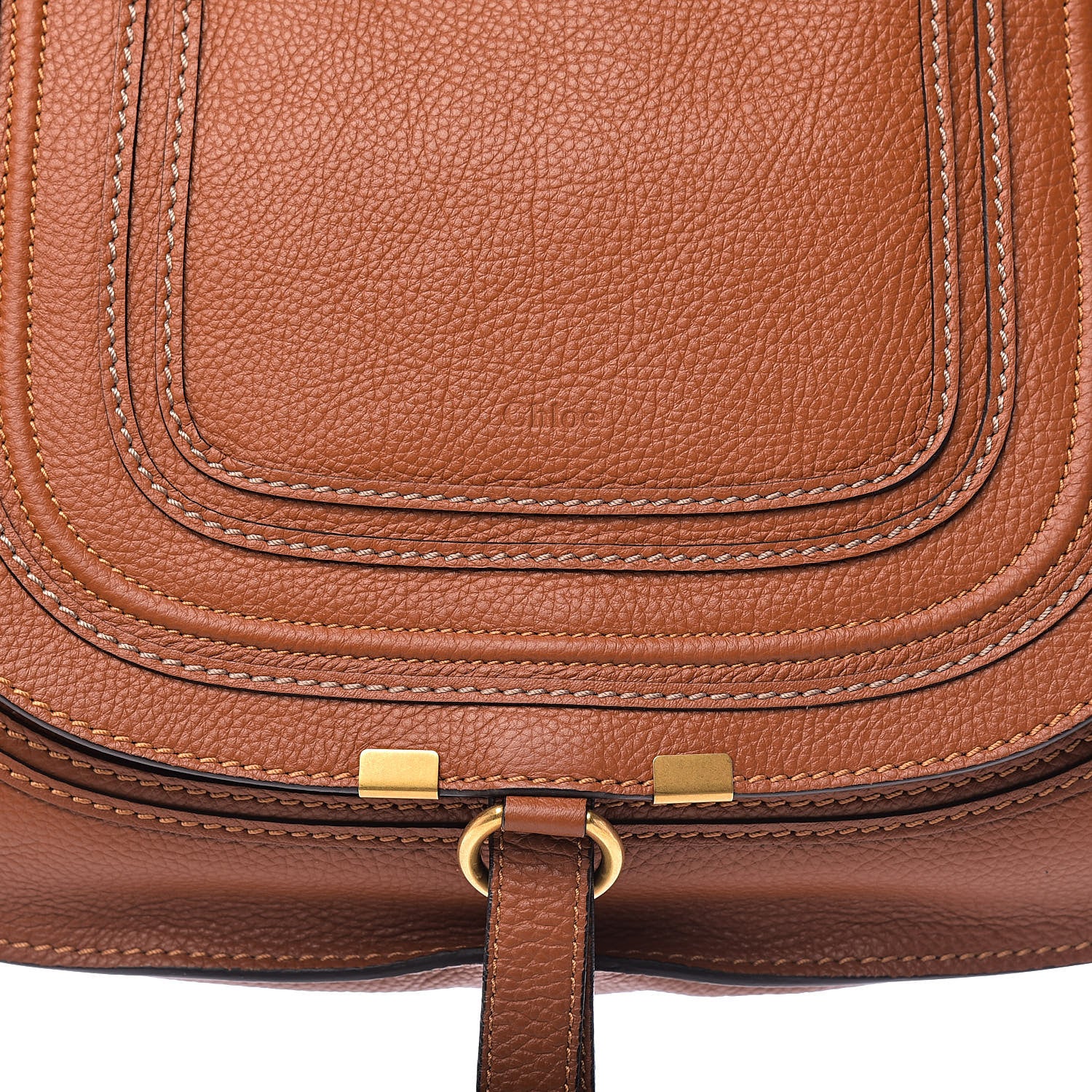 Chloe Calfskin Medium Marcie Satchel Tan 11 of 12