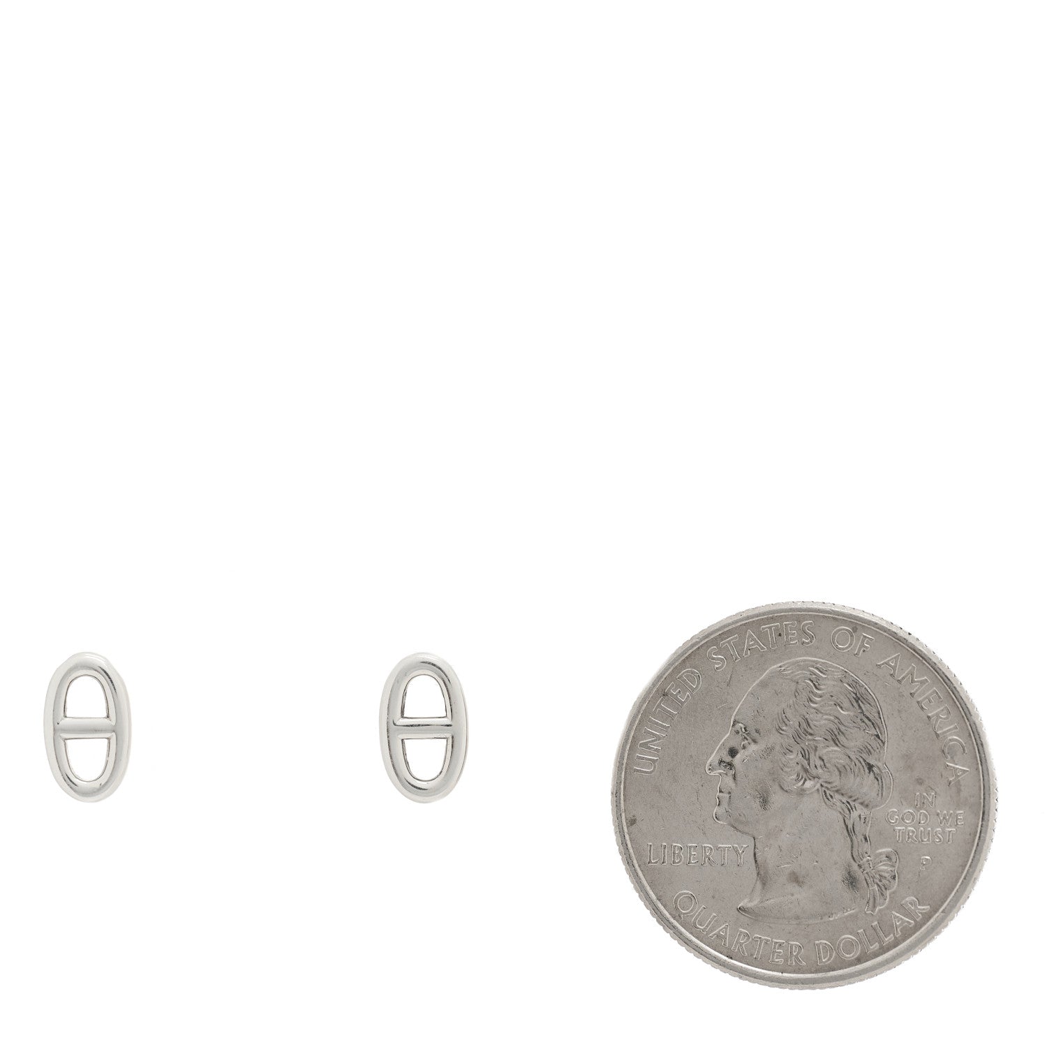 Hermes Sterling Silver TPM Farandole Earrings 2 of 5