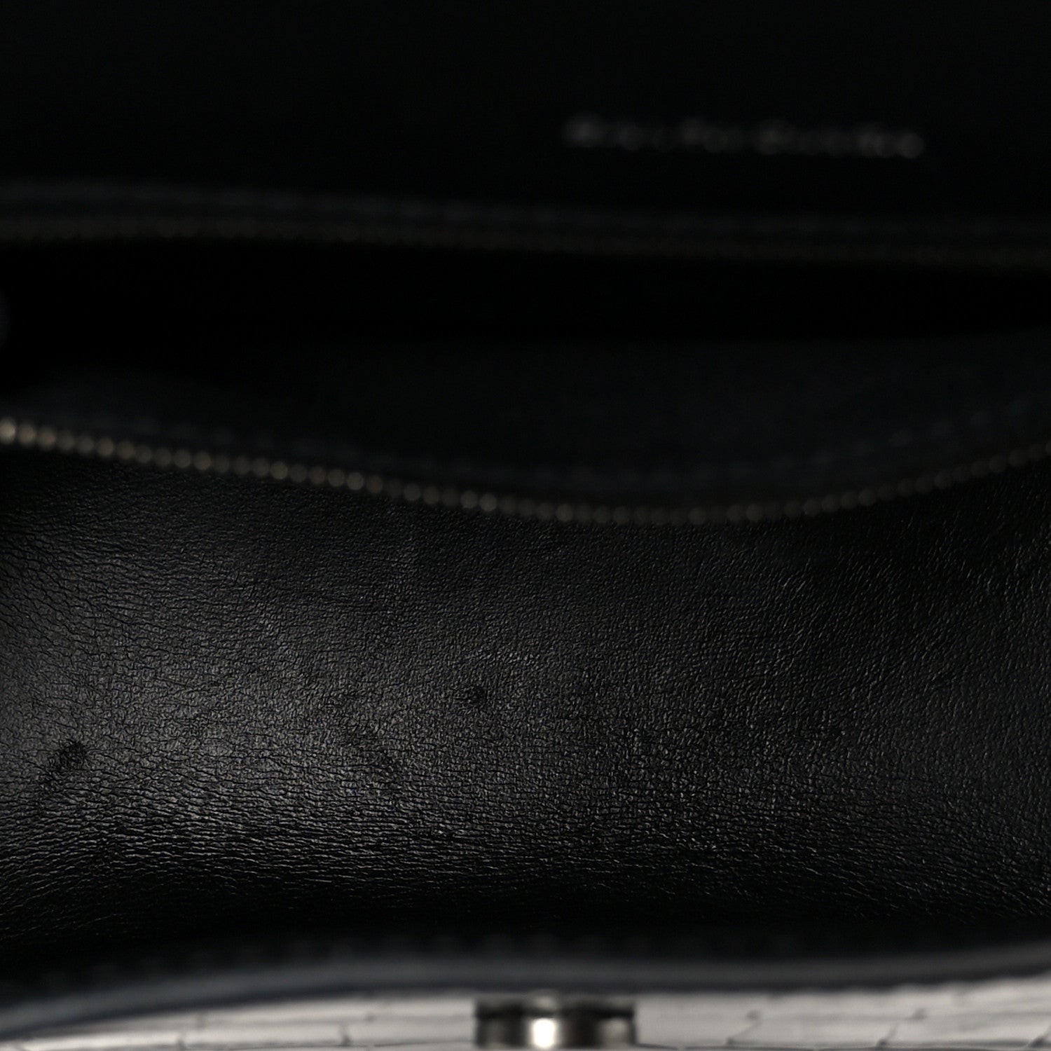 Balenciaga Shiny Calfskin Monochrome Crocodile Embossed Small Hourglass Top Handle Bag Black 5 of 10