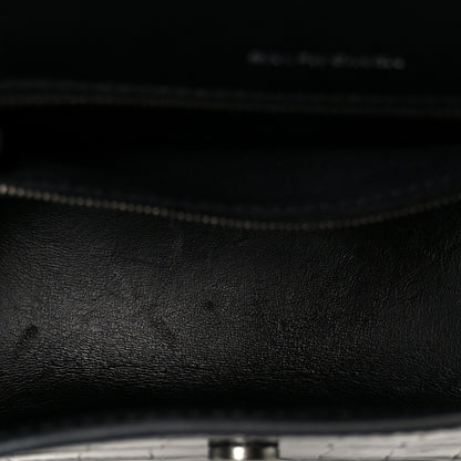 Balenciaga Shiny Calfskin Monochrome Crocodile Embossed Small Hourglass Top Handle Bag Black 5 of 10