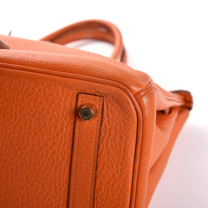 Hermes Taurillon Clemence Birkin 30 Orange 34 of 39