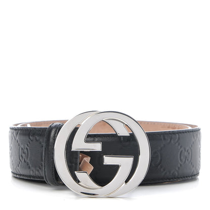 Gucci Guccissima Interlocking G Belt 90 36 Black 1 of 11