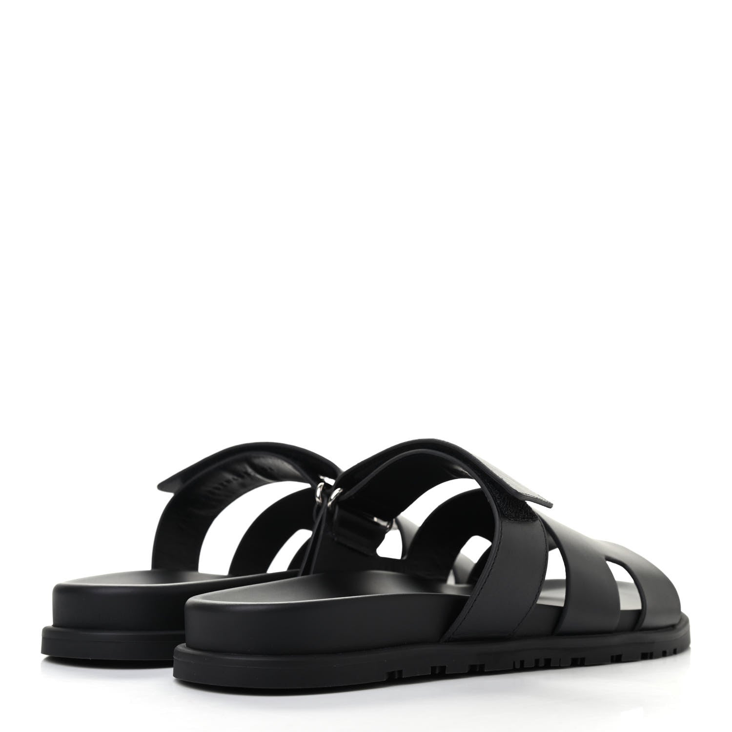 Hermes Calfskin Mens Chypre Sandals 43.5 Black 4 of 9