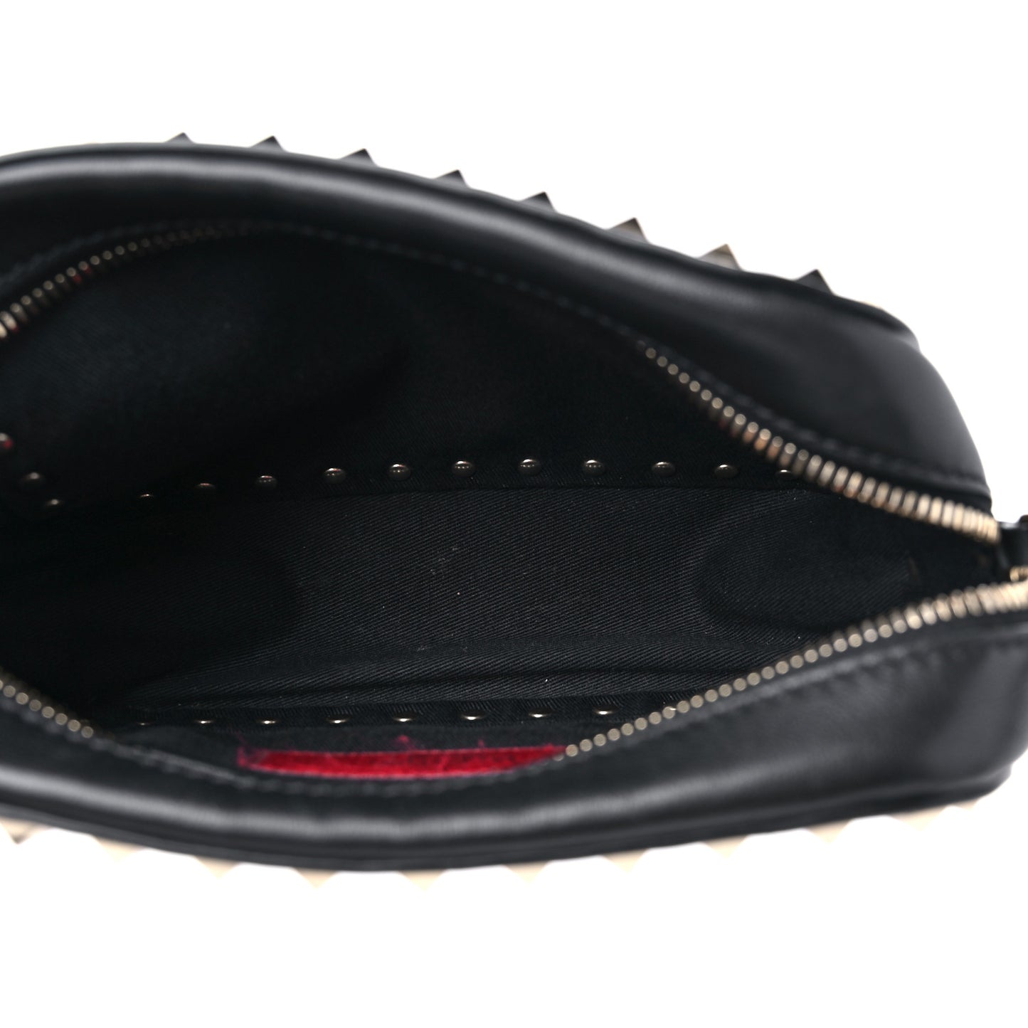 Calfskin Rockstud Camera Crossbody Bag Black