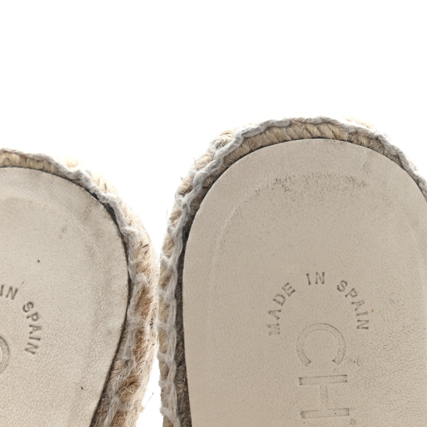 Chanel Mesh Grosgrain CC Espadrilles Mule 36 Beige Black 11 of 15