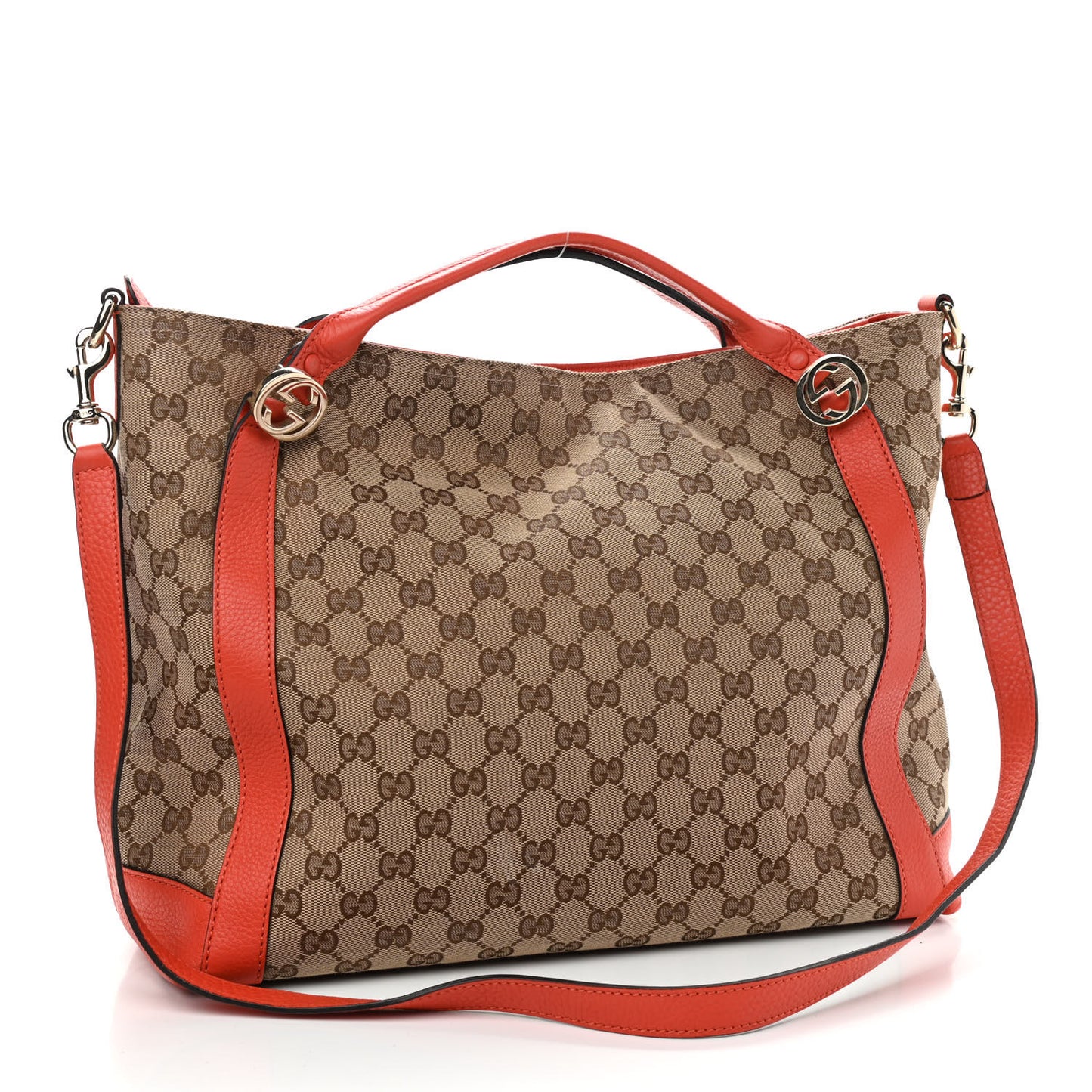 Monogram Cellarius Calfskin Medium Miss GG Top Handle Bag Beige Ebony New Dark Orange