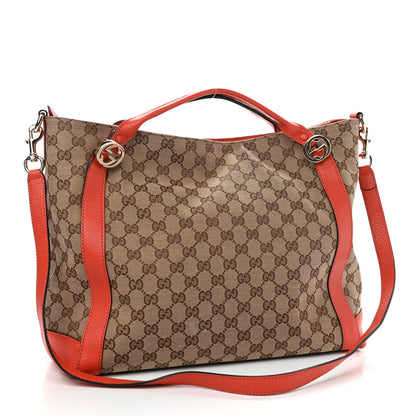 Gucci Monogram Cellarius Calfskin Medium Miss GG Top Handle Bag Beige Ebony New Dark Orange 3 of 14