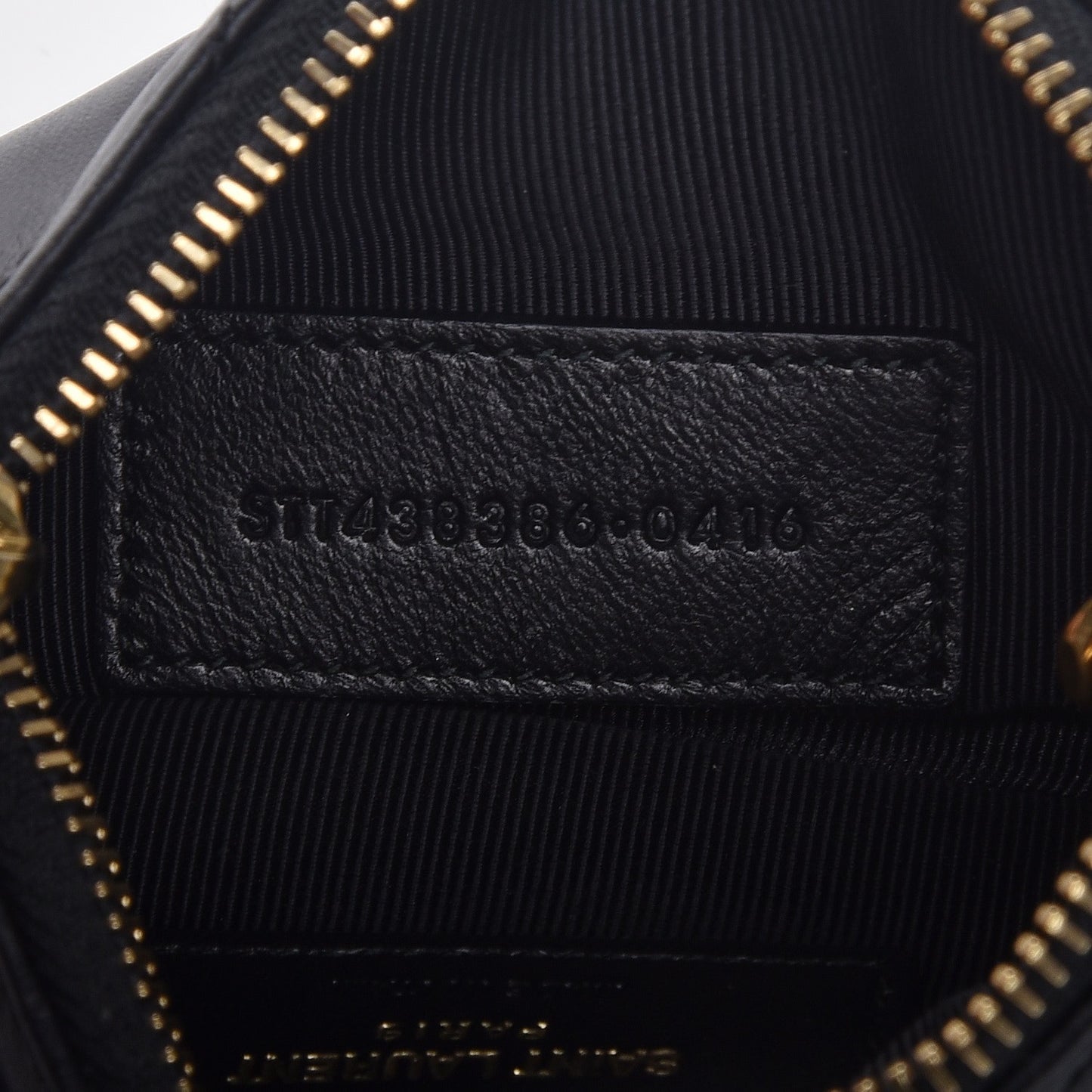 Calfskin Matelasse Monogram Key Pouch Black