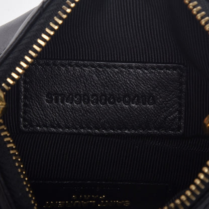 Saint Laurent Calfskin Matelasse Monogram Key Pouch Black 6 of 8