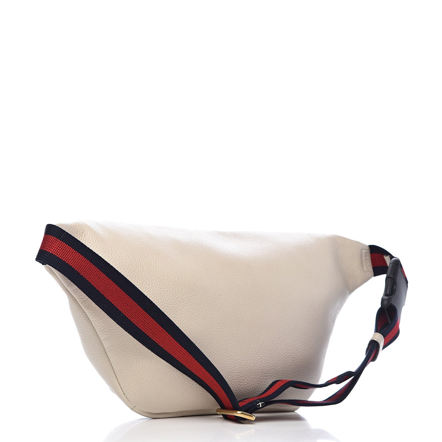 Grained Calfskin Logo Belt Bag White