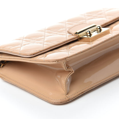 Christian Dior Patent Cannage Miss Dior Promenade Pouch Beige 6 of 13
