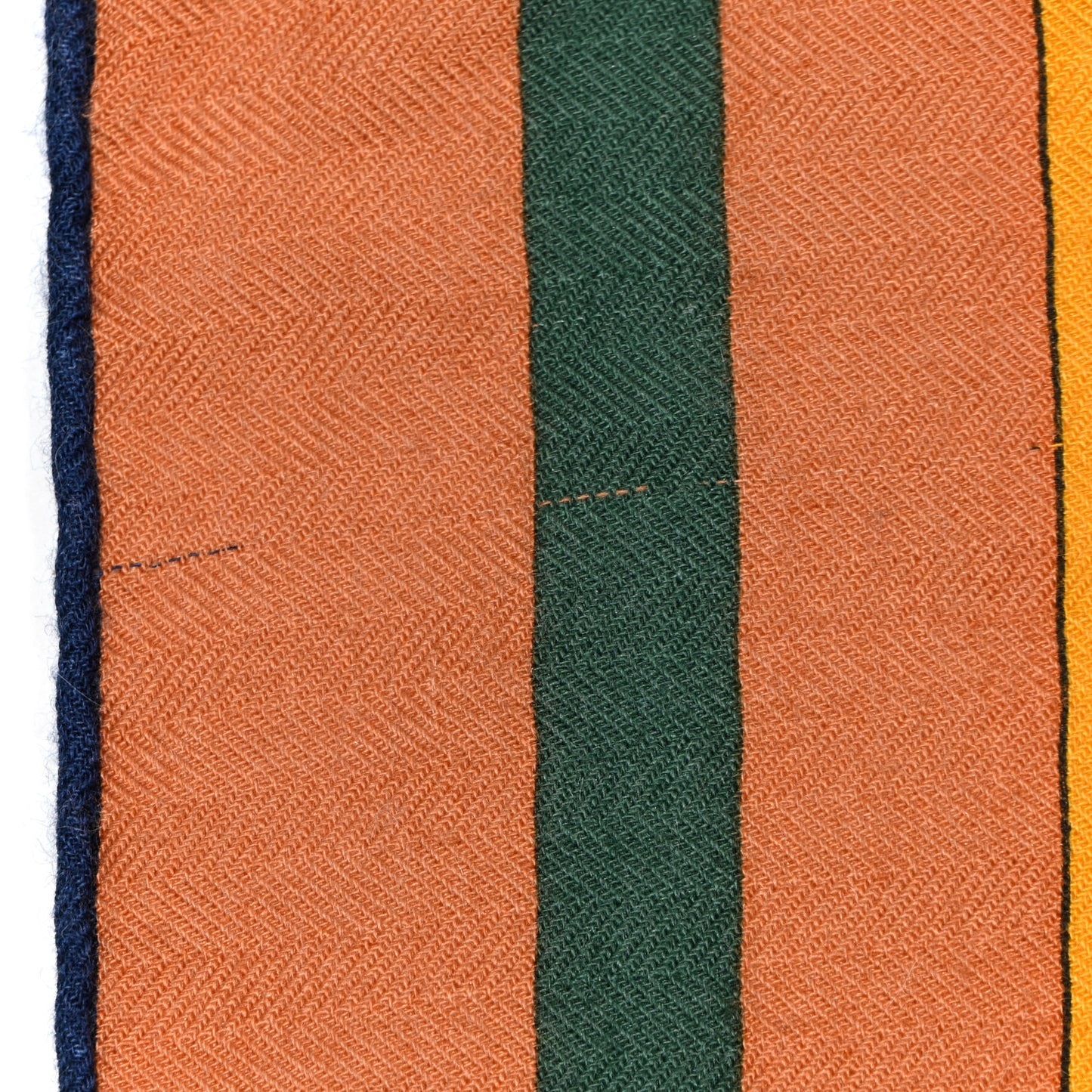 Cashmere Silk Voitures en Equilibre Shawl 140 Terracotta Mangue Vert Amande