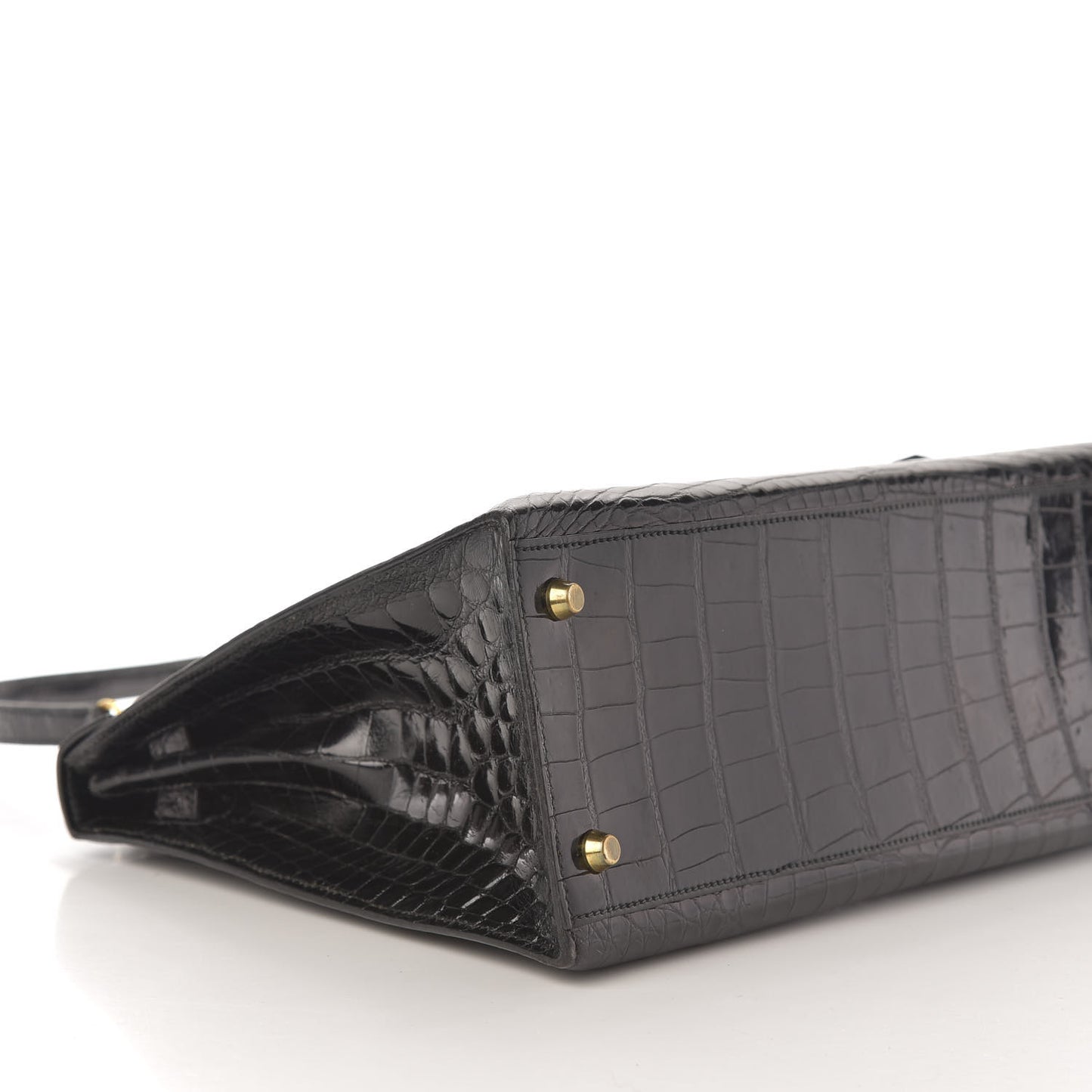 Shiny Crocodile Kelly Sellier 32 Black