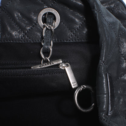 Chanel Iridescent Calfskin VIP Shopping Tote Black 7 of 9