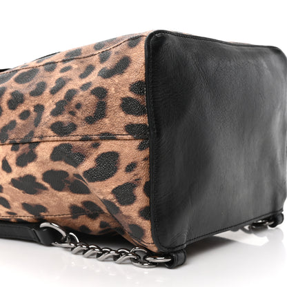 Dolce & Gabbana Dauphine Leopard Print Backpack Black 8 of 9