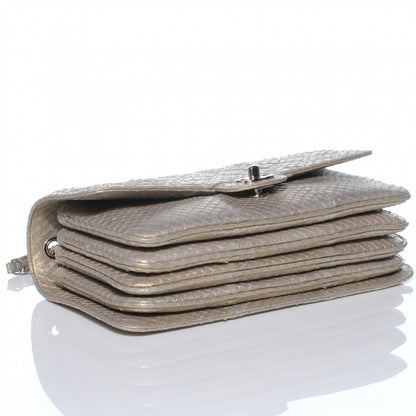 Chanel Iridescent Python Quilted Medium Clam Pocket Flap 4 of 7