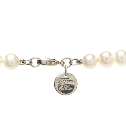 Tiffany Sterling Silver Ziegfeld Pearl Long Necklace 30" 4 of 6