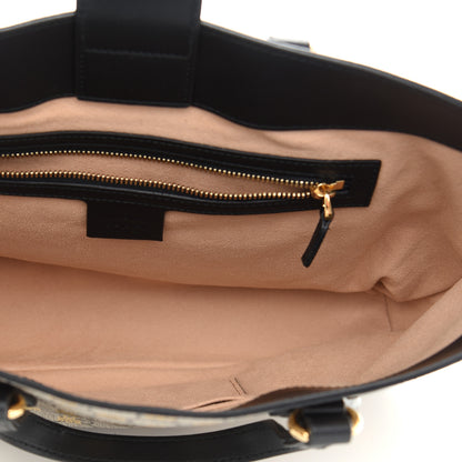Gucci Soft GG Supreme Monogram Bees Small Crossbody Tote Beige Oro Black 5 of 9