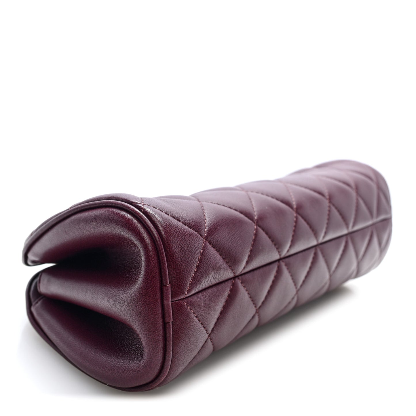 Lambskin Quilted CC Clutch With Chain Burgundy