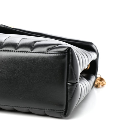 Saint Laurent Calfskin Y Quilted Monogram Medium Loulou Chain Satchel Black 9 of 10
