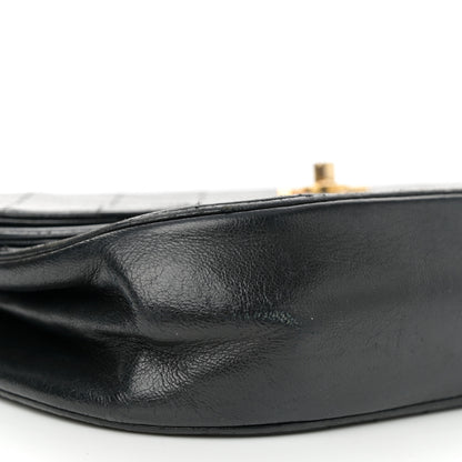 Chanel Lambskin Quilted Medium Round Double Flap Black 9 of 19