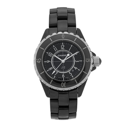 Chanel Stainless Steel Ceramic 33mm J12 Quartz Watch Black 1 of 5