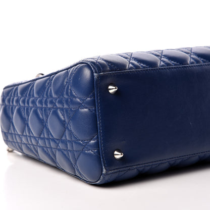 Christian Dior Lambskin Cannage Medium Lady Dior Navy 5 of 12