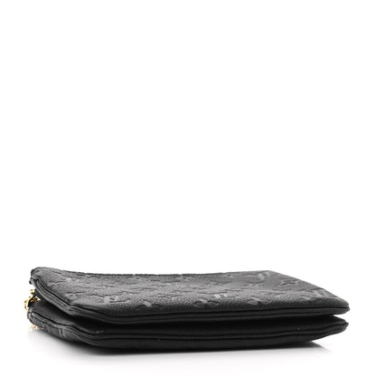Louis Vuitton Empreinte Double Zip Pochette Black 4 of 11