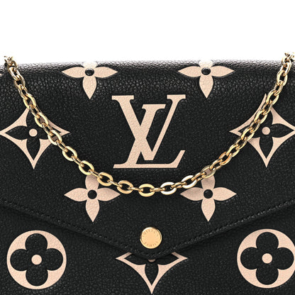 Louis Vuitton Empreinte Monogram Giant Felicie Pochette Black Beige 15 of 21