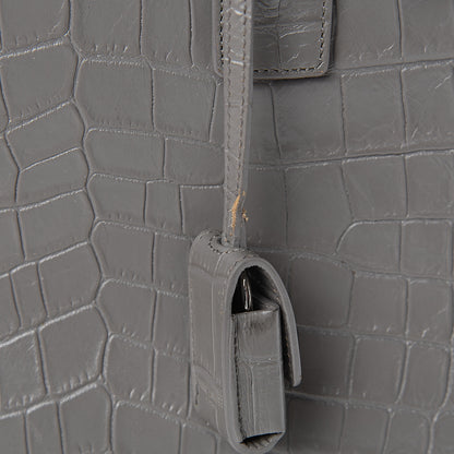 Saint Laurent Calfskin Crocodile Embossed Baby Sac De Jour Fog 23 of 23