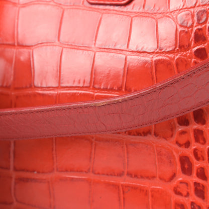 Givenchy Calfskin Crocodile Embossed Medium Antigona Red 20 of 21