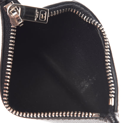 Saint Laurent Grained Calfskin 5 Fragments Zip Pouch Card Holder Black 5 of 8