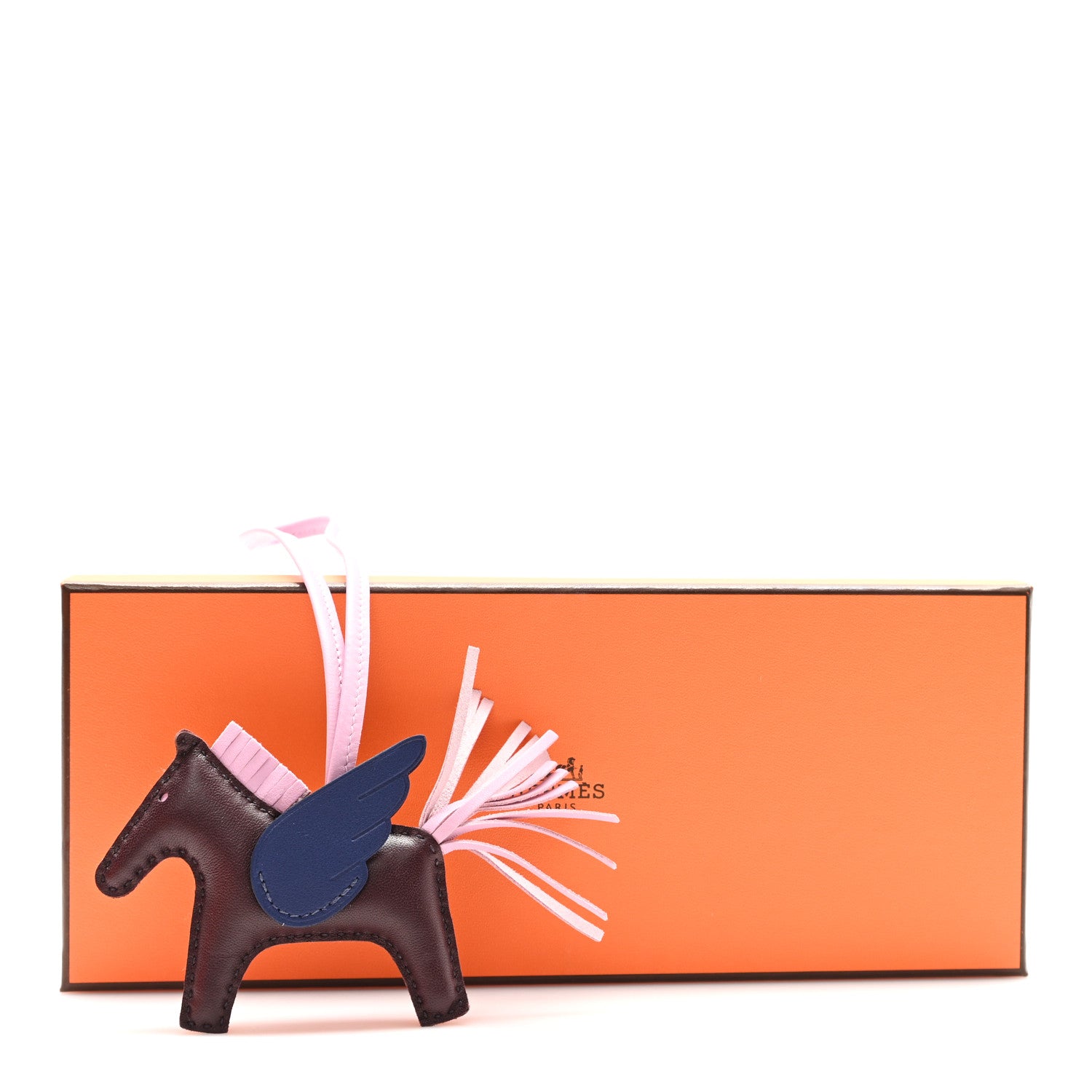 Hermes Milo Lambskin Grigri Rodeo Pegase Horse Bag Charm PM Rouge Sellier Mauve Sylvestre Bleu Saphir 5 of 5