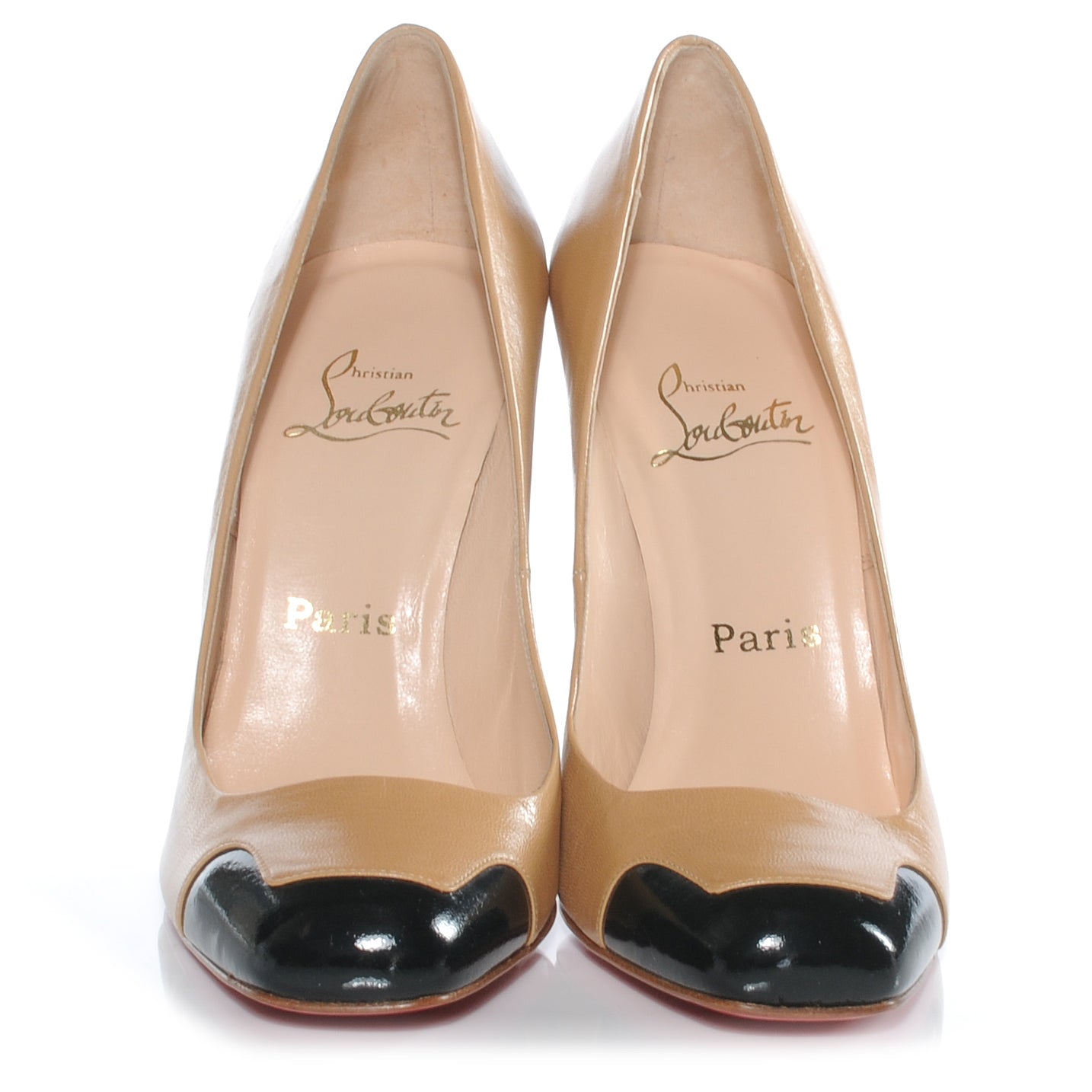 Christian Louboutin Leather Square Cap Toe 100 Heels 39 3 of 7