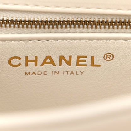 Chanel Lambskin Quilted Small Trendy Chain CC Flap Dual Handle Bag White 6 of 13