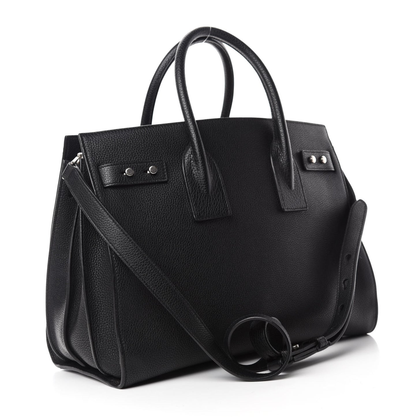 Grained Calfskin Small Supple Sac De Jour Black