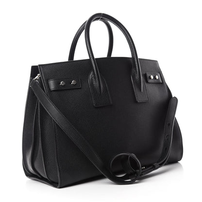 Saint Laurent Grained Calfskin Small Supple Sac De Jour Black 3 of 9