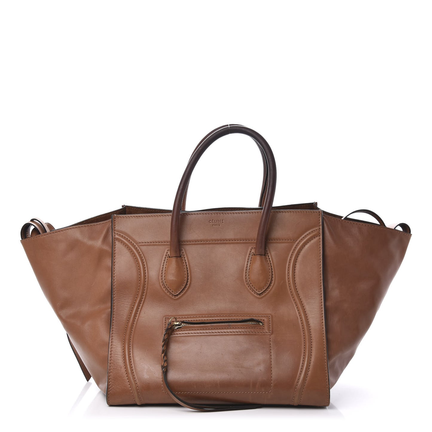 Natural Calfskin Medium Phantom Luggage Tan