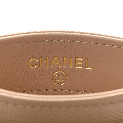 Chanel Caviar Quilted Crystal Card Holder Beige 6 of 10