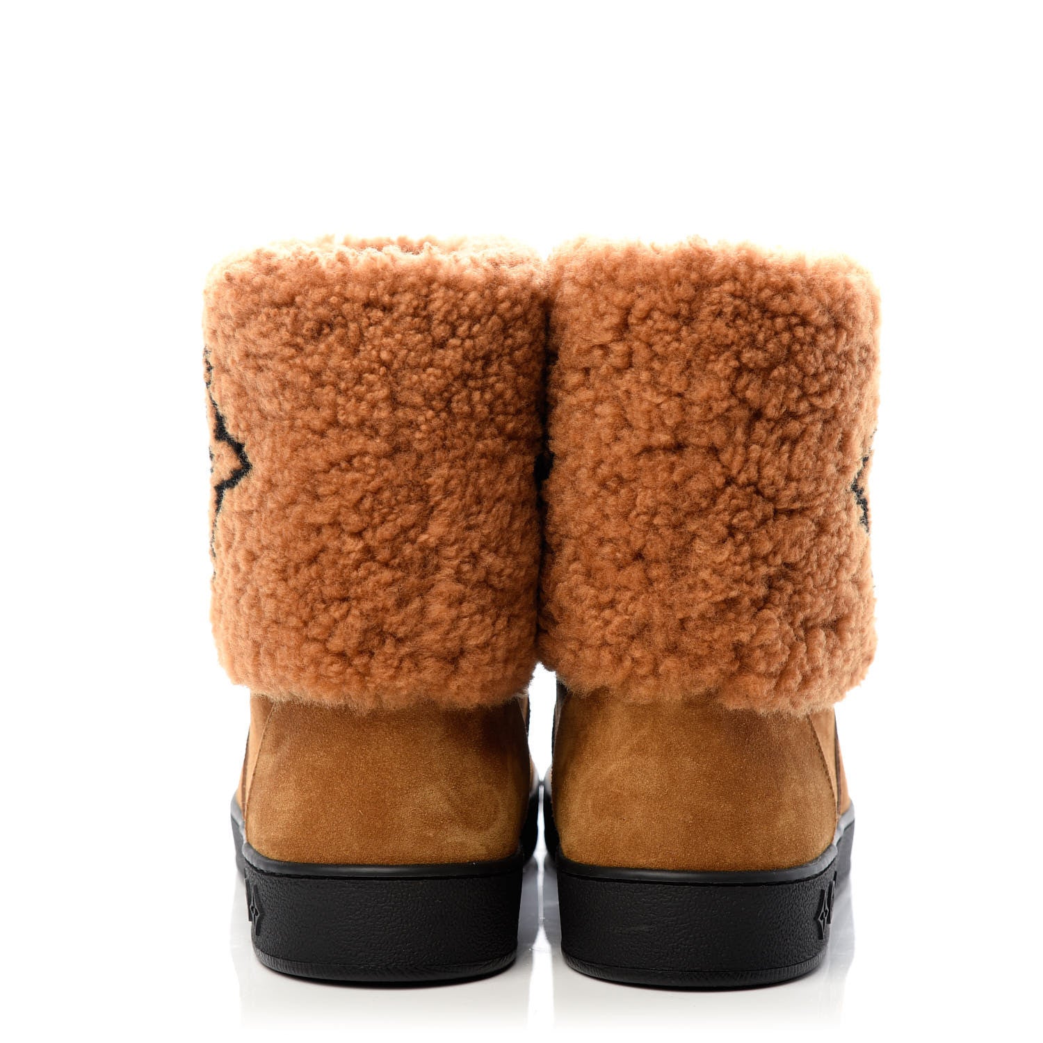 Louis Vuitton Suede Calfskin Shearling Snowdrop Flat Ankle Boot 40 Cognac 7 of 10
