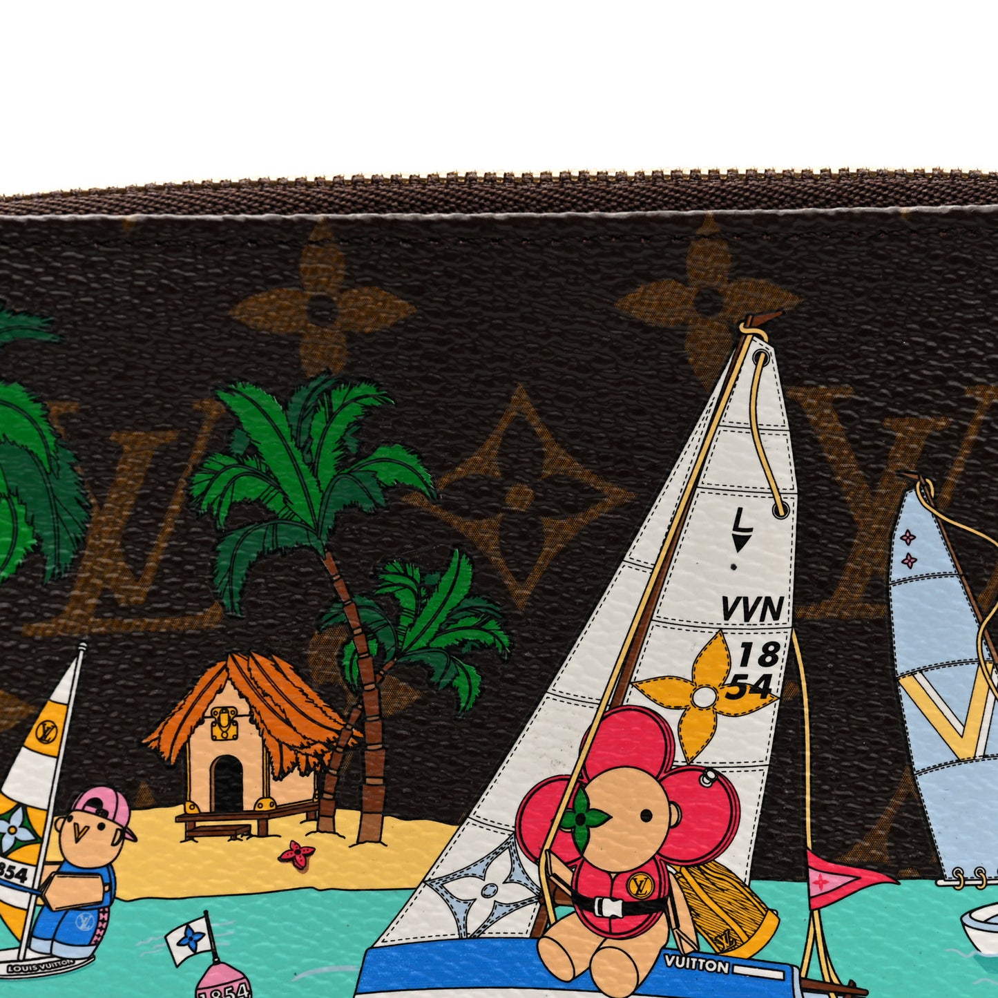 Monogram 2023 Christmas Animation Sailing Pochette Accessories Dragon Fruit Pink
