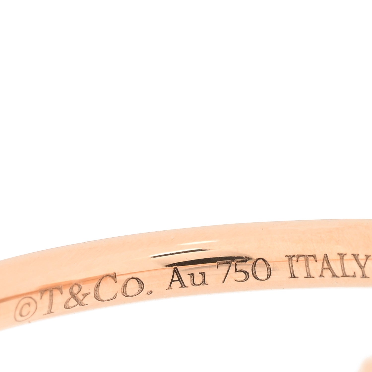 Tiffany 18K Rose Gold Mother of Pearl T Wire Ring 49 5 4 of 4