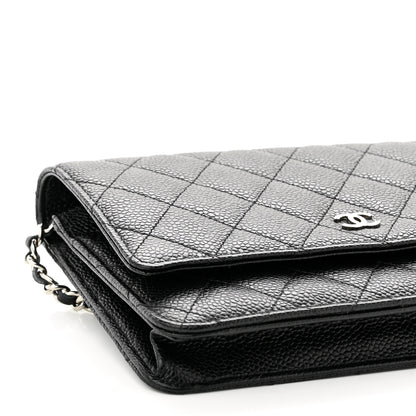 Chanel Caviar Quilted Wallet On Chain WOC Black 10 of 12