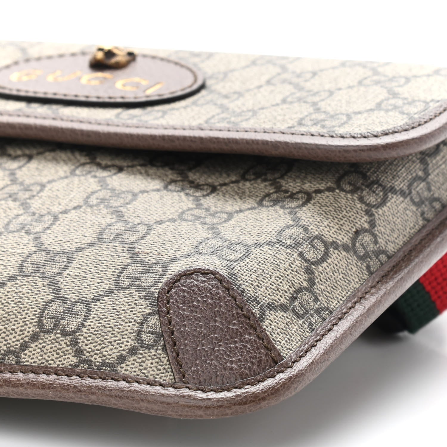 Gucci GG Supreme Monogram Neo Vintage Web Belt Bag Brown 9 of 9